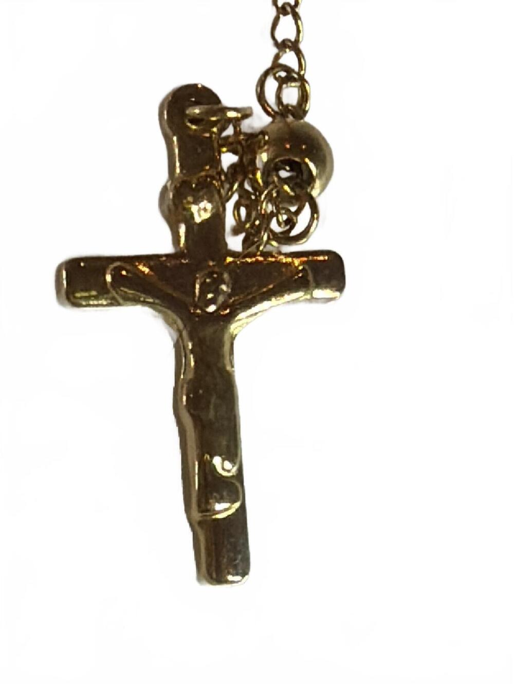 Steeltime 18K Gold Plated Stainless Steel Beaded Rosary Necklace - NWT